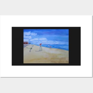 Salisbury Beach Watercolor Painting Posters and Art